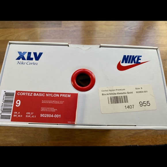 Nike Cortez Premium Mens US 9 Black gold RARE NEW! - Picture 2 of 5